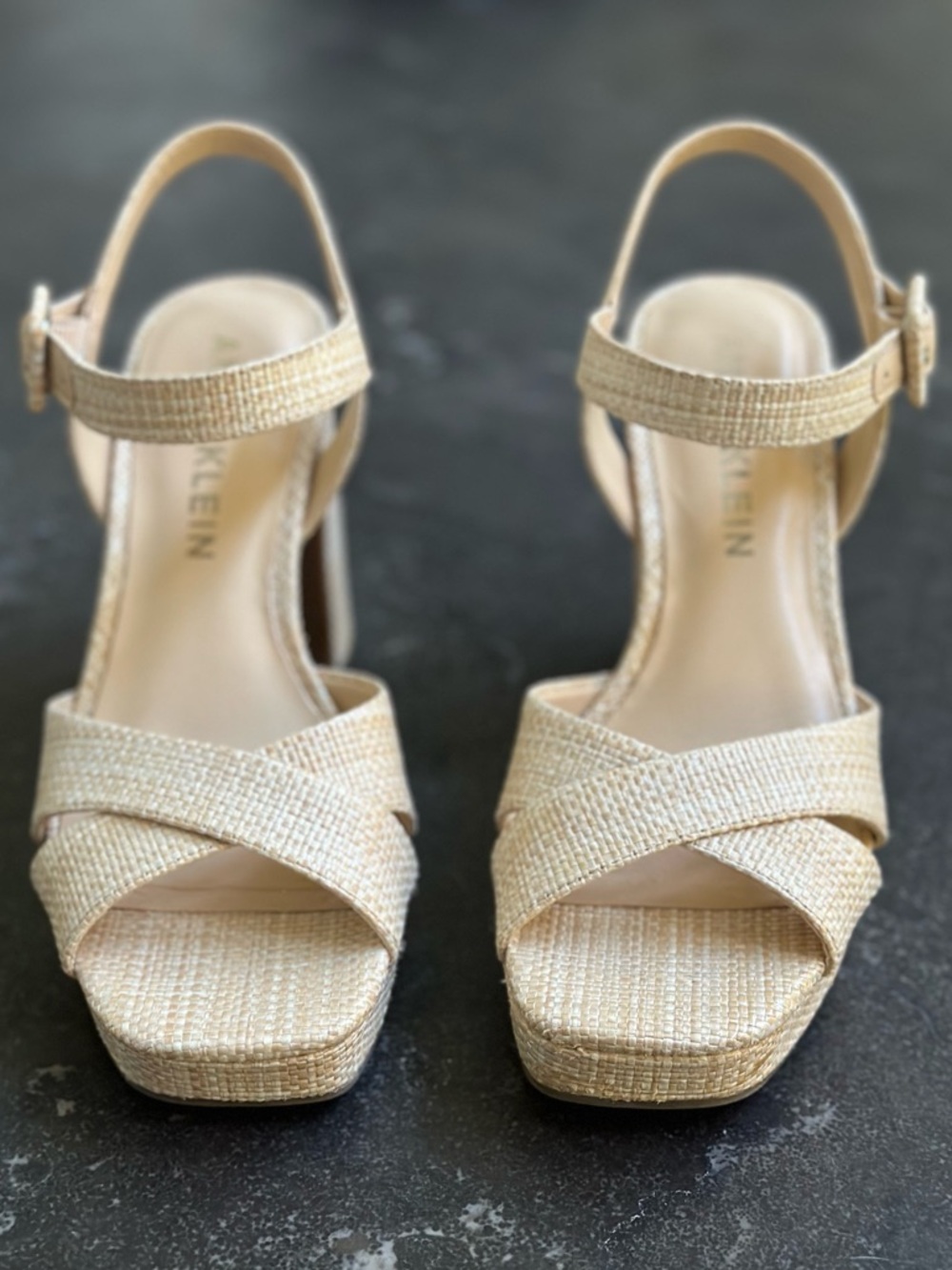 Anne Klein Platform Block Heel Sandals - Picture 2 of 8